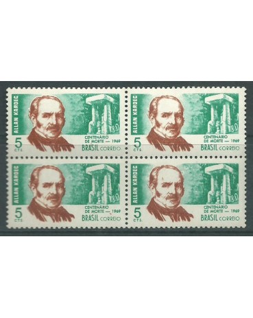 1969 C631  ALLAN KARDEC CENTENÁRIO  DA SUA MORTE  1969  10.095 Nova